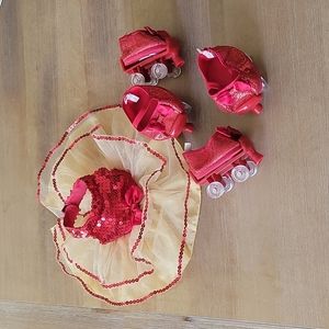 Build A Bear Halter Top Tutu Dress & Skates